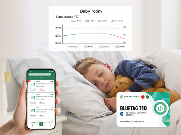 BlueTag T10 Bluetooth Temperature Data Logger